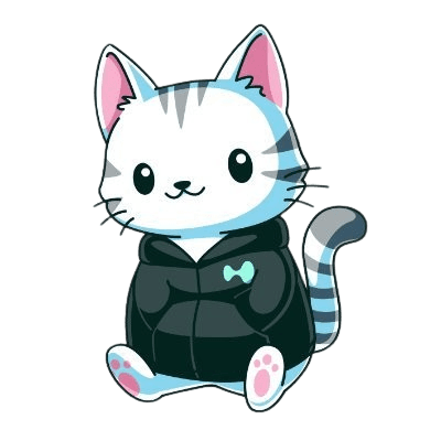 The cat has a hoodie