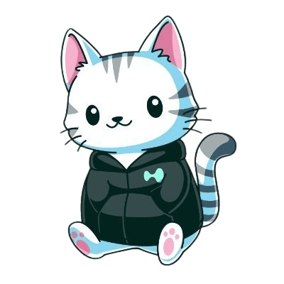 Hoodie stays on The cat has a hoodie